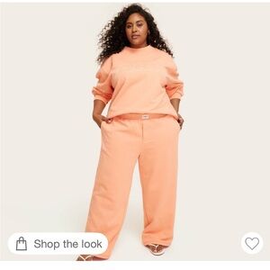Parke x Target Wide-Leg Cozy Sweatpants in Peach